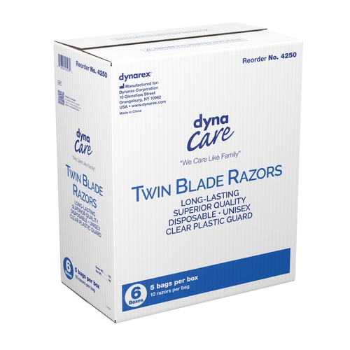 MON826659CS - Dynarex - Dynarex Razor Twin Blade Disposable, 300 EA/CS