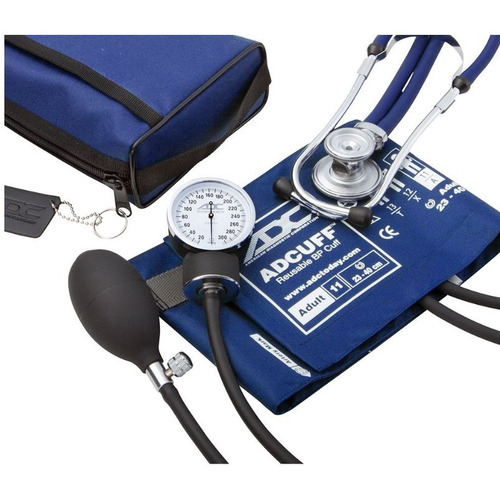 MON827012CS - Dynarex - Aneroid Sphygmomanometer Combo Kit Pocket Style Hand Held Adult Size Nylon Cuff Single Head Stethoscope