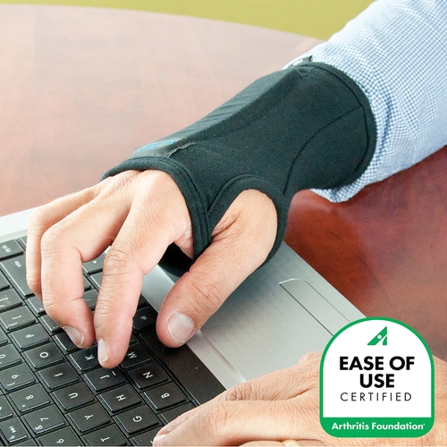 MON830610EA - Brown Medical - Wrist Splint IMAK SmartGlove Cotton Wrist, Hand Black Medium