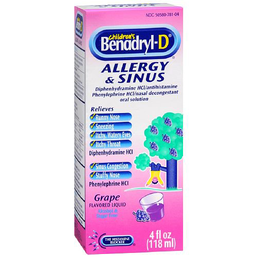 Children's Benadryl-D Children's Allergy Relief Children's Benadryl-D ...