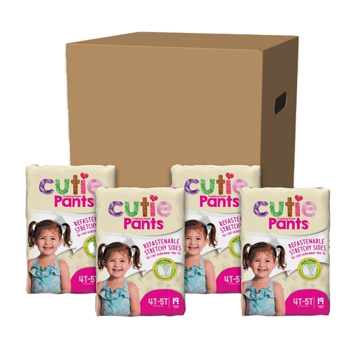 MON831582CS - First Quality - First Quality Cutie Pants&trade; Girls Training Pants, 4T-5T, 76/CS