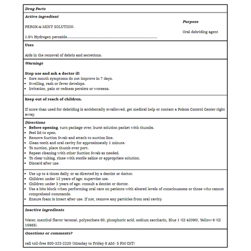 MON837484CS - Sage Products - Sage Products Toothette Plus Suction Swab Single Use Mouth Care System 2Swabs Sod Bicarb