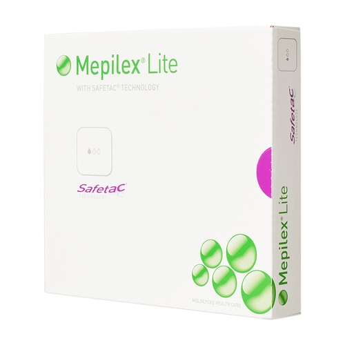 MON839940CS - Molnlycke Healthcare - Molnlycke Healthcare Foam Dressing Mepilex Lite 8" x 20" Square Sterile, 4/BX 6BX/CS