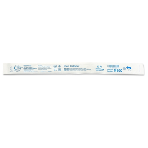 MON841283EA - Cure Medical - Cure Medical Urethral Catheter Cure Catheters Coude Tip 10 Fr. 16"