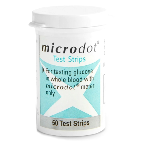 MON843655BX - Cambridge Sensors USA - Cambridge Sensors USA Blood Glucose Test Strip Microdot&reg; 50 Test Strips per Box