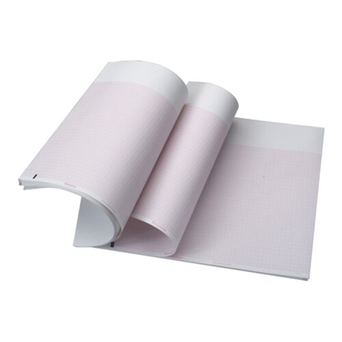 MON850332CS - Welch-Allyn - Welch-Allyn Diagnostic Recording Paper Welch Allyn Thermal Paper 8-1/2 X 11 Inch Z-Fold Red Grid