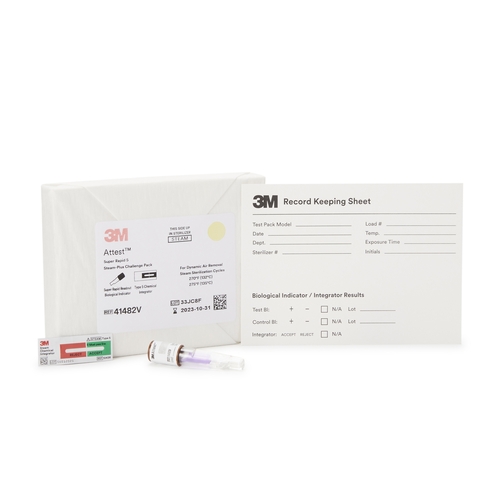 MON852279CS - 3M - Attest Super Rapid 5 Steam-Plus Sterilization Indicator Challenge Pack Steam 2 Inch, 24/CS