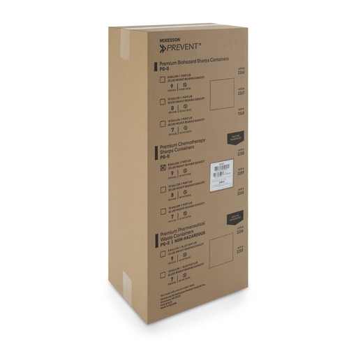 MON854427CS - McKesson - McKesson Sharps Container Prevent&reg; 13.5H X 17.3W X 13L Inch 8 Gallon Yellow - Chemo