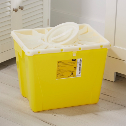 MON854427CS - McKesson - McKesson Sharps Container Prevent&reg; 13.5H X 17.3W X 13L Inch 8 Gallon Yellow - Chemo