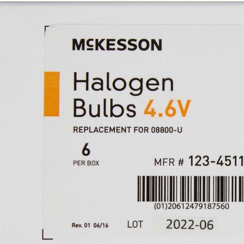 MON855140EA - McKesson - McKesson Halogen Lamp 4.6 Volts 3 Watts