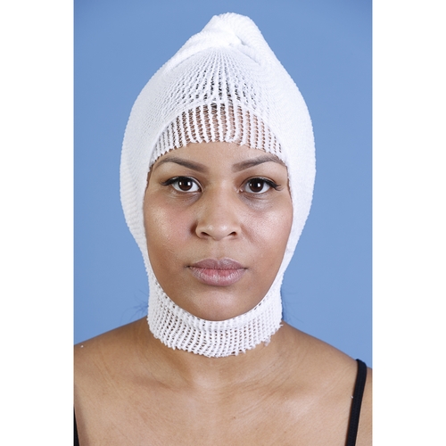 MON855360CS - Medi-Tech International - Elastic Net Retainer Dressing MT Spandage Pre-Cuts Tubular / Pre-Cut Elastic 24 Inch Length Size 6 White Large Head / Shoulder / Thigh NonSterile, 50/CS