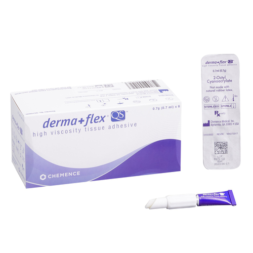 MON860742CS - Chemence Medical - Chemence Medical Skin Adhesive Derma+Flex&reg; QS&trade; 0.7 mL High Viscosity Precision and Dome Applicator Tip 2-Octyl Cyanoacrylate
