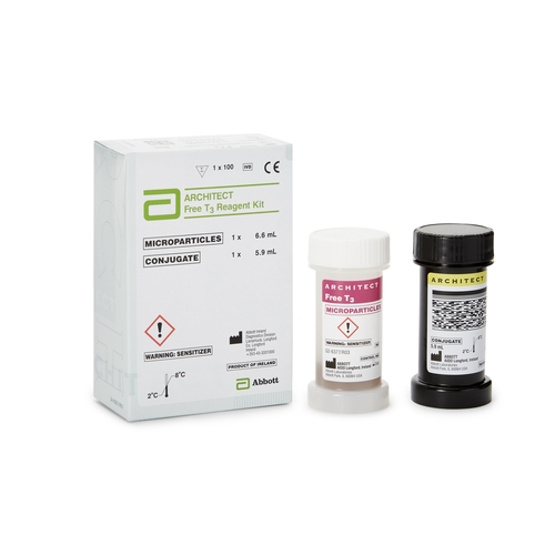 MON861581EA - Abbott Nutrition - Reagent Kit Architect Thyroid / Metabolic Assay Free Triiodothyronine (T3) For Architect c4100 Analyzer 100 Tests, 1/EA