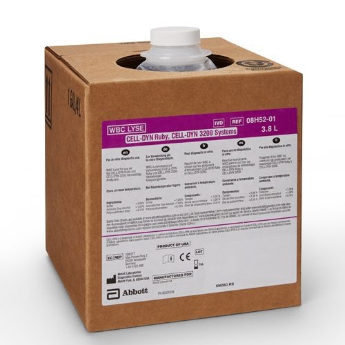 MON861872EA - Abbott Nutrition - Reagent Cell-Dyn&reg; Hematology WBC Lyse For Cell-Dyn Ruby Hematology Analyzer 3.8 Liter