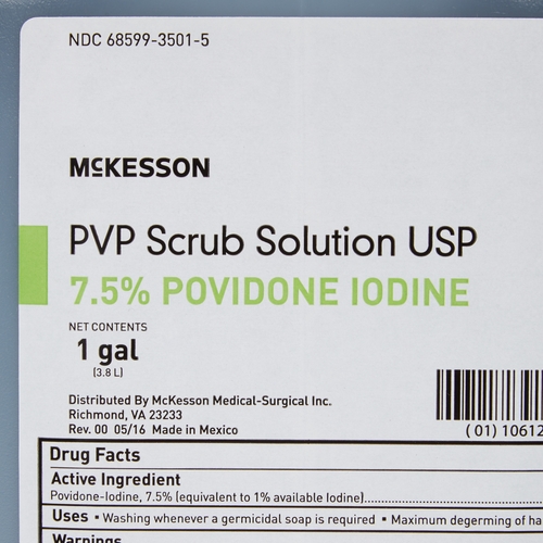 MON863167CS - McKesson - McKesson Scrub Solution 1 gal. Jug 7.5% Povidone-Iodine, 4/CS