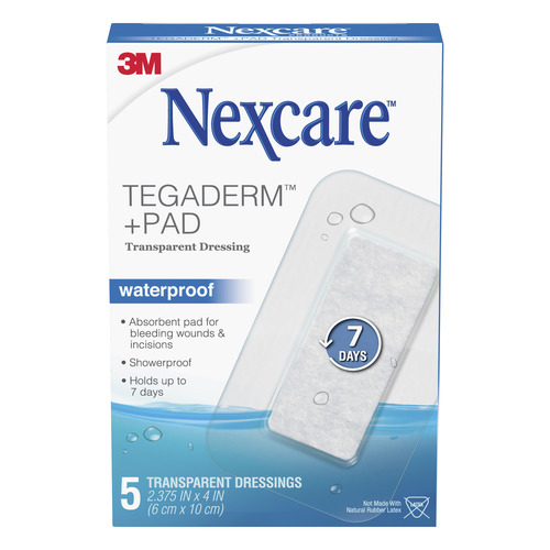 MON863879BX - 3M - Transparent Film Dressing with Pad Nexcare&trade; Tegaderm&trade;+ Pad 2-3/8 X 4 Inch 1 Tab Delivery Rectangle Sterile