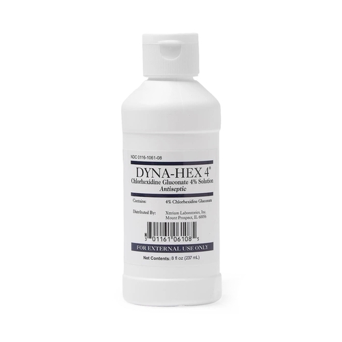 MON864113CS - Xttrium Laboratories - Xttrium Laboratories Surgical Scrub Solution Dyna-Hex 4 8 oz. Bottle 4% Strength CHG (Chlorhexidine Gluconate) NonSterile, 24 EA/CS