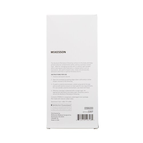 MON864640EA - McKesson - Xeroform Petrolatum Dressing 5" x 9" Gauze, Bismuth Tribromophenate, Sterile