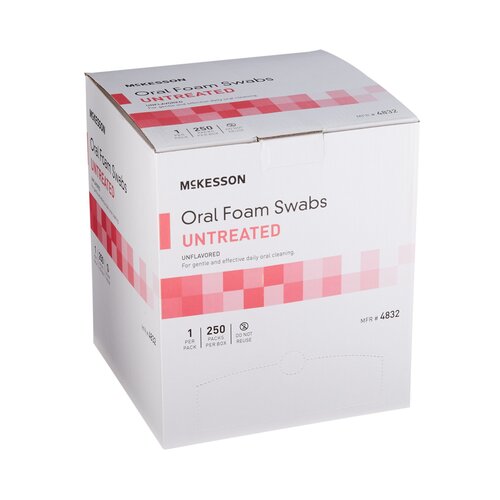 MON864650CS - McKesson - McKesson Oral Swabstick Select Foam Tip Untreated, 1000 EA/CS