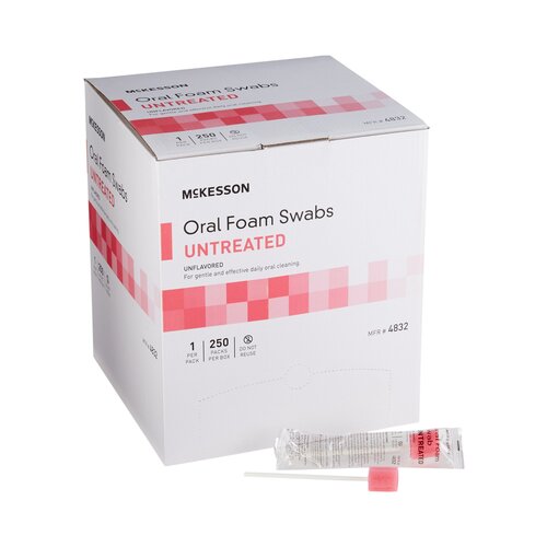 MON864650CS - McKesson - McKesson Oral Swabstick Select Foam Tip Untreated, 1000 EA/CS