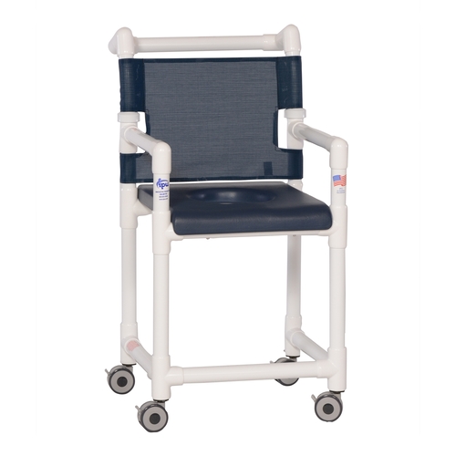 MON866425EA - Innovative Products - Shower Chair Fixed Arms PVC Mesh Backrest 41"