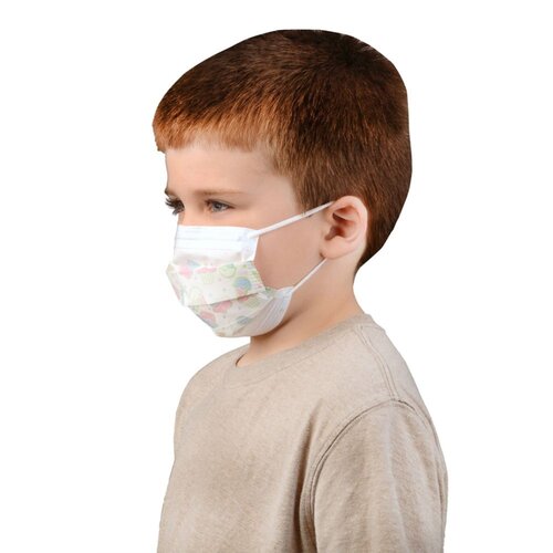 MON867785CS - Cardinal Health - Cardinal Health Procedure Mask Cardinal Health&trade; Not Rated Earloops Child Size