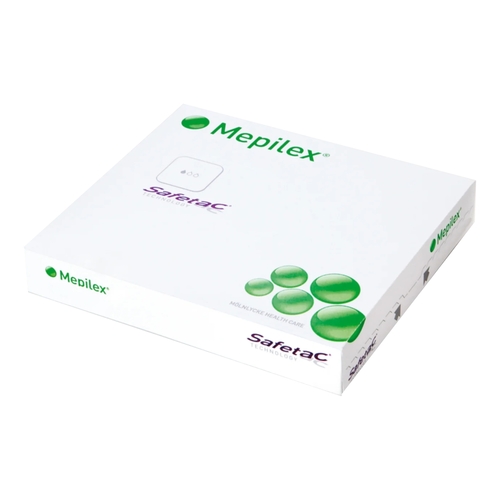 MON869474CS - Molnlycke Healthcare - Molnlycke Healthcare Silicone Foam Dressing Mepilex 4 X 5 Inch Rectangle Silicone Adhesive without Border Sterile