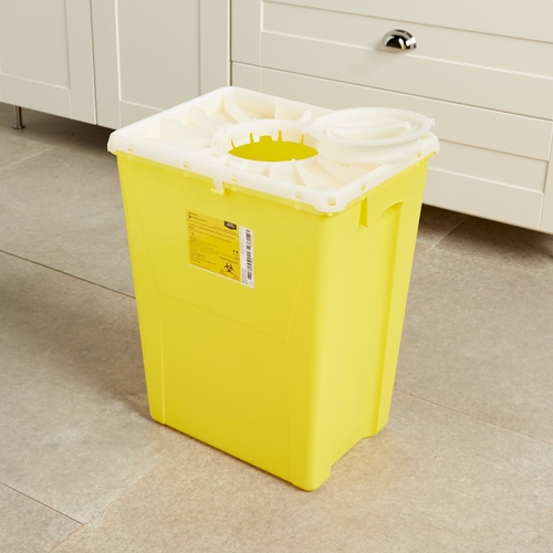 MON869602CS - McKesson - McKesson Sharps Container Prevent&reg; 20.8H X 17.3W X 13L Inch 12 Gallon Yellow - Chemo