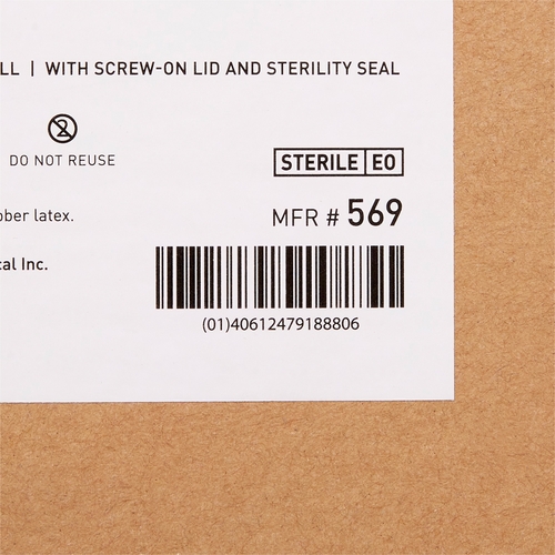MON870203CS - McKesson - Specimen Container Polypropylene / Polyethylene Screw Cap 120 mL (4 oz.) Sterile, 100 EA/CS