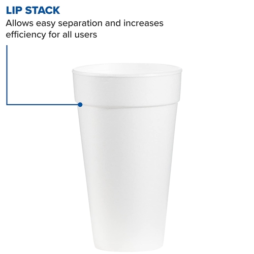 MON871741CS - WinCup - Drinking Cup 20 oz. White Styrofoam Disposable, 20/SL, 25SL/CS