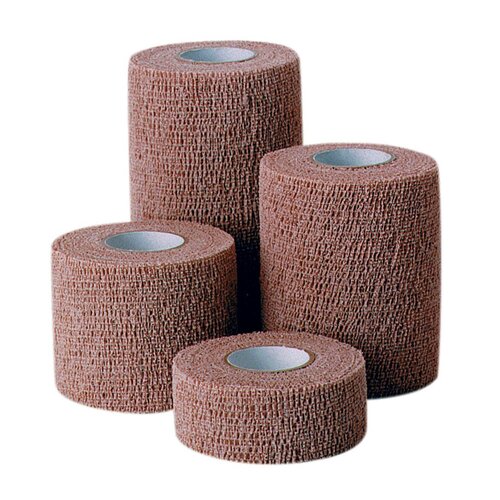 MON872766EA - Andover Coated Products - Andover Coated Products Cohesive Bandage CoFlex&reg; 1 Inch X 5 Yard Standard Compression Self-adherent Closure Tan NonSterile