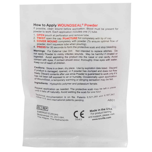 MON873404EA - Medique Products - Medique Products Hemostatic Agent Wound Seal 2 per Pack Sterile