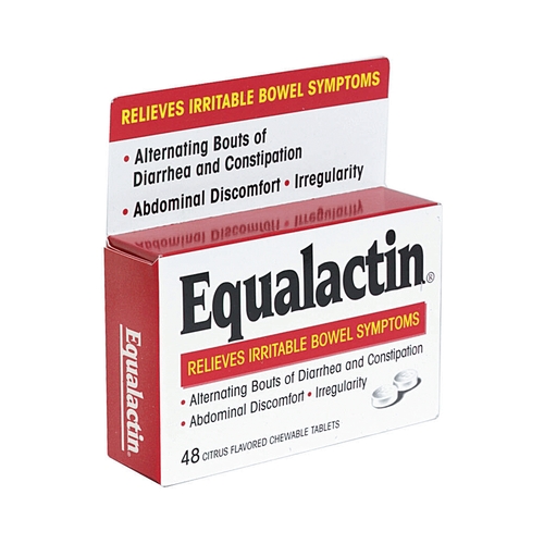 MON874140BX - Numark Laboratories - Laxative Equalactin Citrus Chewable Tablet 48 per Box 625 mg Strength Calcium Polycarbophil, 48 EA/BX