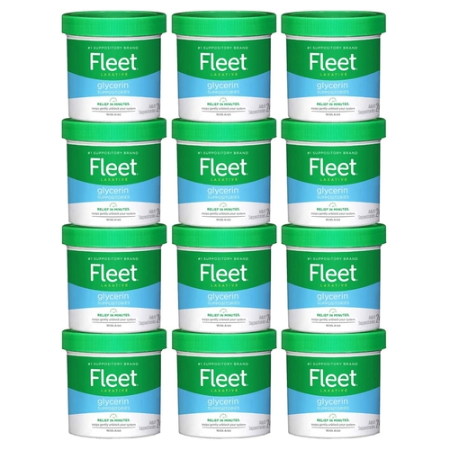 MON874792EA - C.B. Fleet - Laxative Fleet&reg; Suppository 24 per Box 2 Gram Strength Glycerin