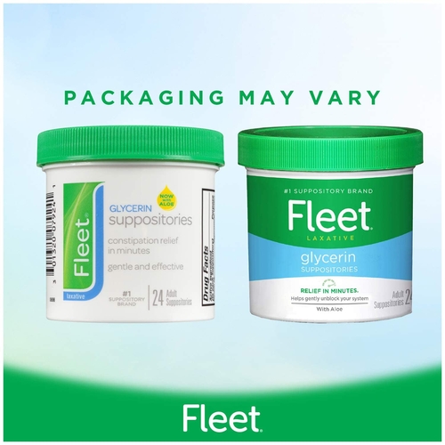 MON874792EA - C.B. Fleet - Laxative Fleet&reg; Suppository 24 per Box 2 Gram Strength Glycerin
