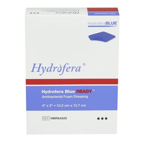 MON877315EA - Hollister - Hollister Wound Dressing Hydrofera Blue Foam 4" x 5" without Border