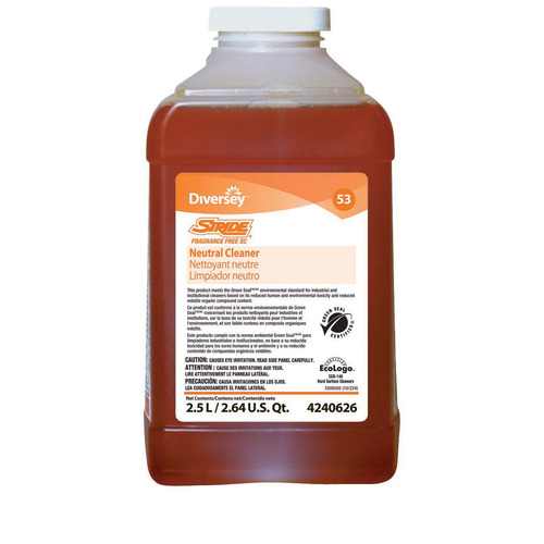 MON880418CS - Diversey - Floor Cleaner Diversey Stride Liquid 2.5 Liter Bottle Unscented Manual Pour, 2/CS