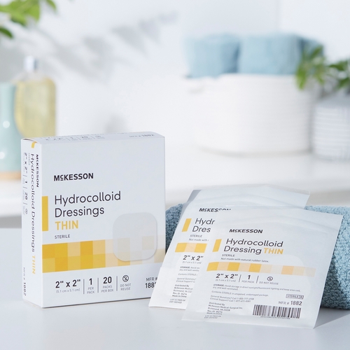 MON882980CS - McKesson - McKesson Hydrocolloid Dressing 2" x 2" Square Sterile, 400 EA/CS
