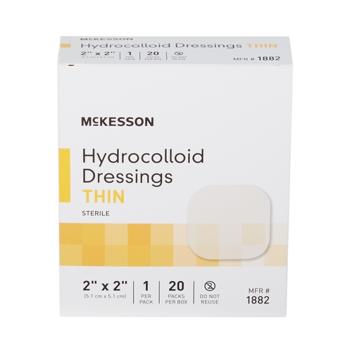 MON882980CS - McKesson - McKesson Hydrocolloid Dressing 2" x 2" Square Sterile, 400 EA/CS