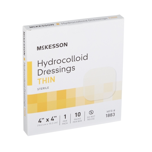 MON882982CS - McKesson - McKesson Hydrocolloid Dressing 4" x 4" Square Sterile, 200 EA/CS