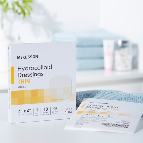 MON882982CS - McKesson - McKesson Hydrocolloid Dressing 4" x 4" Square Sterile, 200 EA/CS