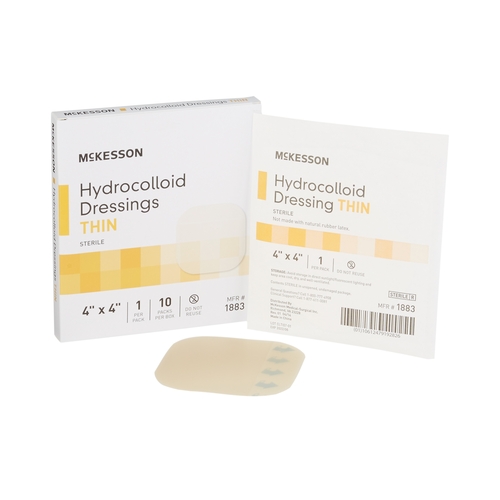 MON882982CS - McKesson - McKesson Hydrocolloid Dressing 4" x 4" Square Sterile, 200 EA/CS