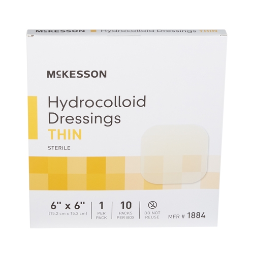MON882983CS - McKesson - McKesson Hydrocolloid Dressing 6" x 6" Square Sterile, 200 EA/CS