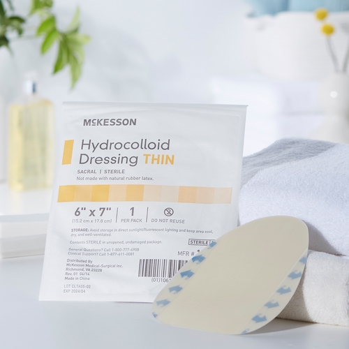 MON882986CS - McKesson - McKesson Hydrocolloid Dressing 6" x 7" Sacral Sterile, 200 EA/CS