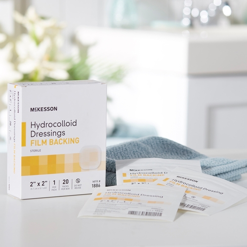 MON882991CS - McKesson - McKesson Hydrocolloid Dressing 2 x 2&quot; Square Sterile, 400 EA/CS
