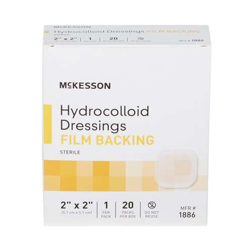 MON882991CS - McKesson - McKesson Hydrocolloid Dressing 2 x 2&quot; Square Sterile, 400 EA/CS