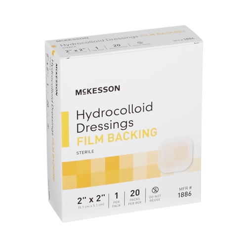 MON882991CS - McKesson - McKesson Hydrocolloid Dressing 2 x 2&quot; Square Sterile, 400 EA/CS