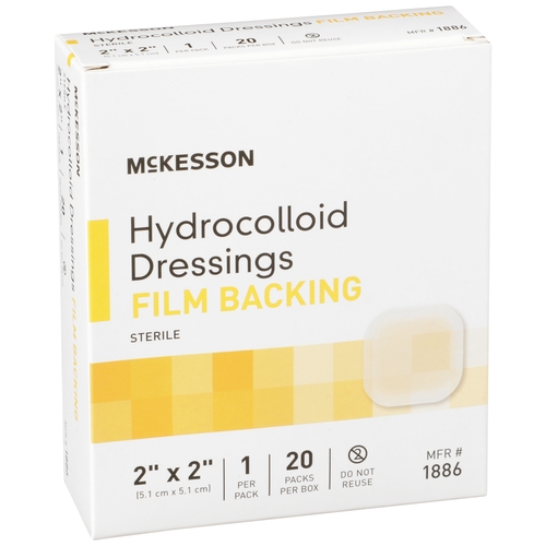MON882991CS - McKesson - McKesson Hydrocolloid Dressing 2 x 2&quot; Square Sterile, 400 EA/CS