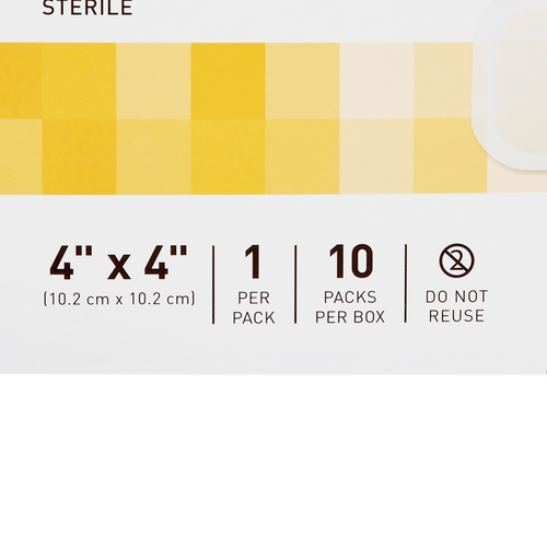 MON882992CS - McKesson - McKesson 4" x 4" Sterile Square Hydrocolloid Dressing with Film Backing, 200/CS