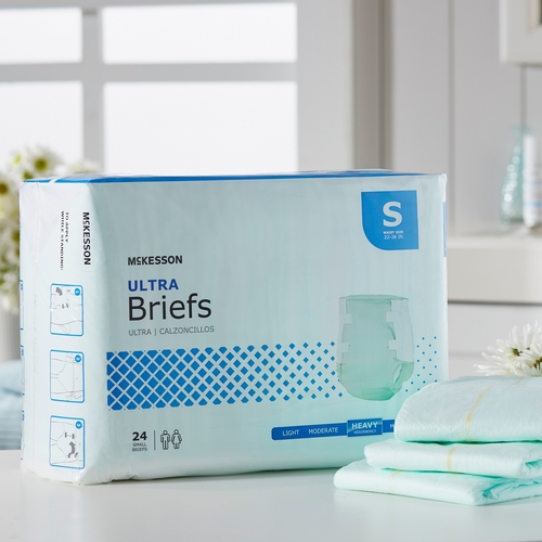 MON884171CS - McKesson - McKesson Ultra Heavy Absorbency Briefs, Small, 96/CS